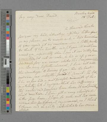 Hannah More. Letter to Dr. Lovell