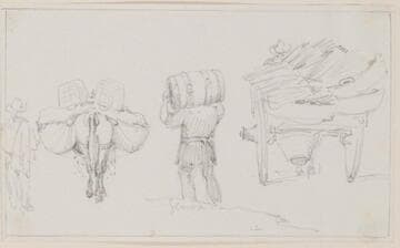 Figures, Donkey and Cart