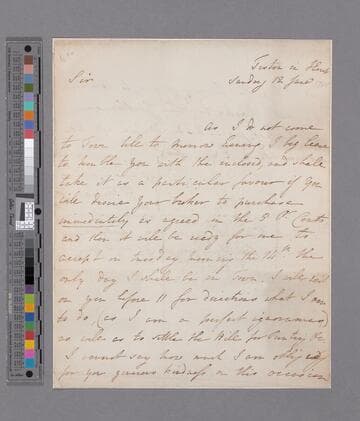 Hannah More. Letter to Thomas Cadell