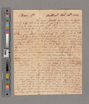 Theophilus Leigh letter, Balliol College, to Henry Wight