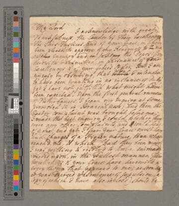 Theophilus Leigh letter, Balliol College, to John Russell, Duke of Bedford, 1710-1771