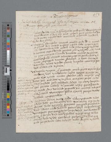 Francisco de Carvajal copy of letter to Pedro de la Gasca, Bishop