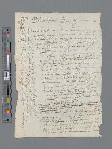 Pedro de la Gasca, Bishop, draft letter to "Ilustre y muy magnifico Señor"