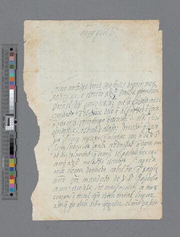 Luis Valera letter to Gonzalo Pizarro