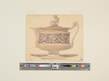 Design for Majolica Lidded Jug