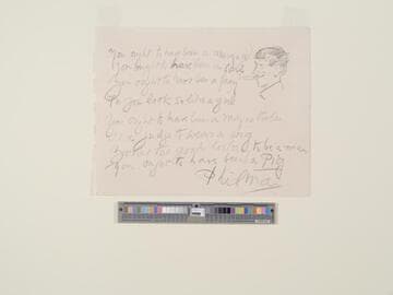 Self-portrait Sketch with Poem