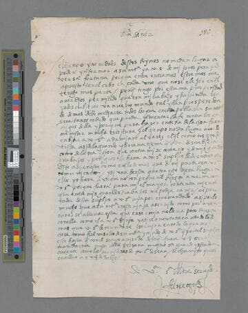 Felipe Gutierrez letter to Blasco Núñez Vela