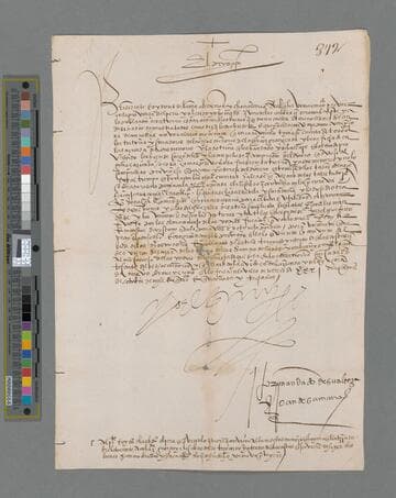 Felipe II, King of Spain, letter to Audiencia Real del Peru