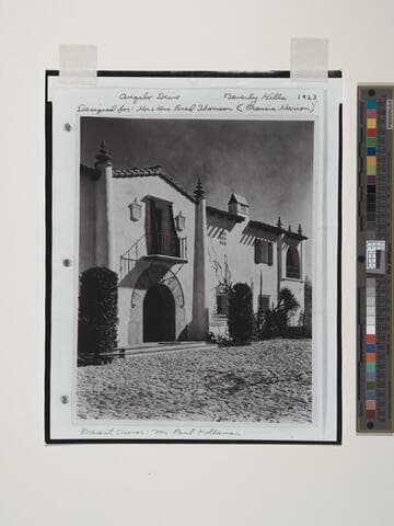 Matted photographs, residences and Neff-Ruppel building