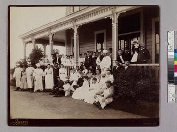 Col. Wentworth and staff when he was manager of the Raymond Hotel