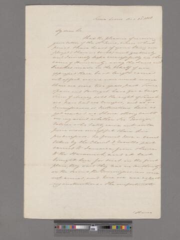 MacCarthy, Sir Charles. Letter to Thomas Clarkson