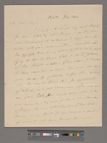 Channing, William Ellery. Letter to Thomas Clarkson