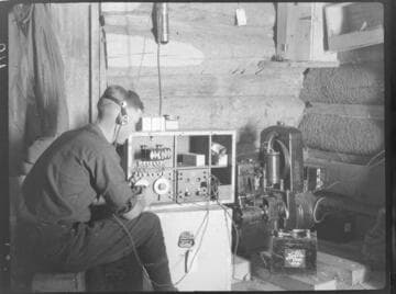 Operator in radio shack