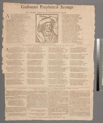 Gadburies prophetical sayings: or, The fool judged out of the knave's mouth