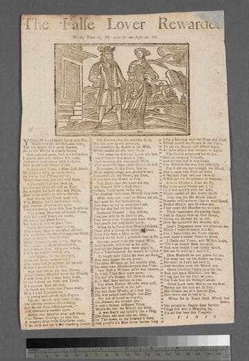 The false lover rewarded, to the tune of, My love she does slight me &c