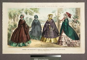 Latest foreign fashions 1861. : George L. Ide manufacturer & jobber of ladies outside garments cloaks mantillas &c