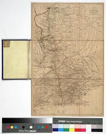 Karte zur Übersicht von H. Burmeister's Reise in Brasilien im Jahre 1850 : nach den besten vorhandenen Hülfsmitteln zusammengestellt