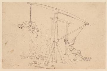 A Man Tortured Over a Fire