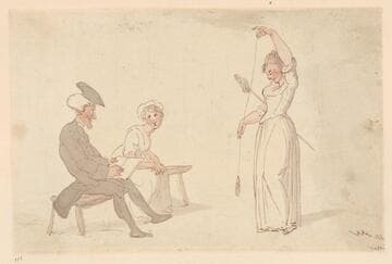 Dr. Syntax Sketching a Woman Spinning (1)