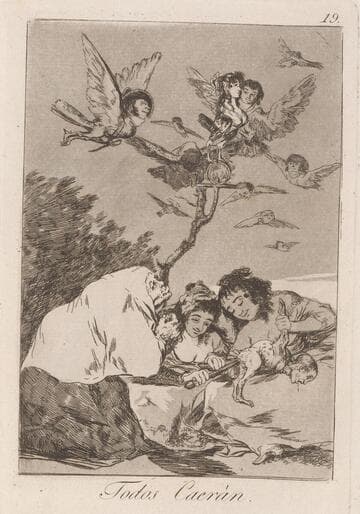 What a golden beak! (Que pico de Oro!), Plate 53 from Los Caprichos