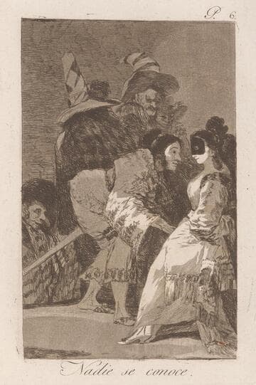 Self-Portrait, Plate 1 from Los Caprichos