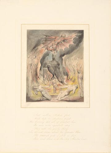 Illustration 5 to Milton's "On the Morning of Christ's Nativity": The Flight of Moloch