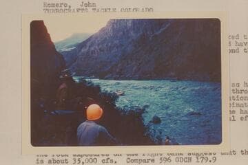 The "Rapid Eater" of the Don Smith-Anchor Boat party attempting an up run of Vulcan Rapid