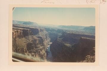 Upriver from about Mile 170.  The Dome at left and Mt. Sinyala in the distance.  Flatiron Butte right of center
