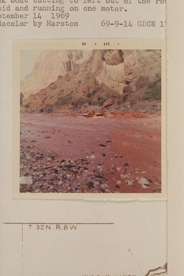 Rowland Deck Boat clears the heavy water at the lower end of Vulcan Rapid