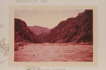 Up to the lower drop in Bridge Canyon Rapid, Mile 235.3