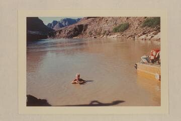 Gordon Avil fills the canteen.  Mile 217