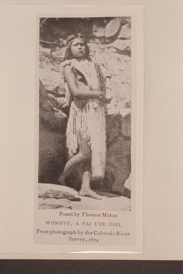 [print from a stereo] Wonsivu, a Pai Ute Girl