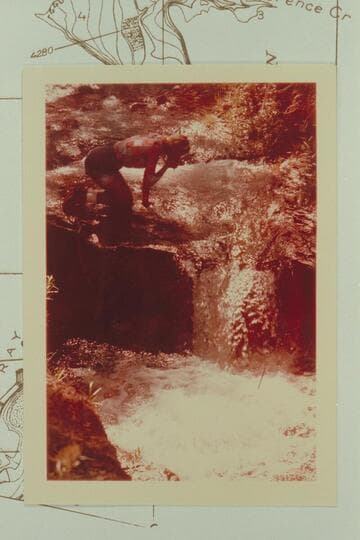 Florence Creek waterfall.  Cruise of 1965, June 23-30