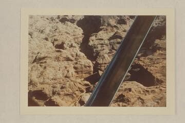 Junction of Bridge and Aztec Creeks.  Bridge enters from the top and joins Aztec Creek at the left of the wing strut