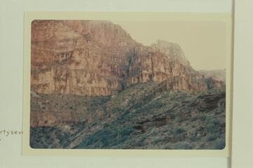 Gully above Ervin Spring.  Peak upper right is Ervin Butte