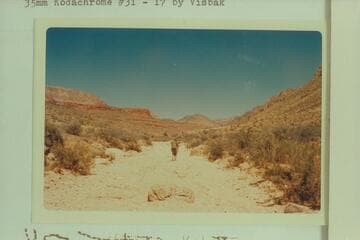 Open stretch of Granite Park Canyon before coming to second narrow gorge in the Redwall.  En route out from Graniate Park