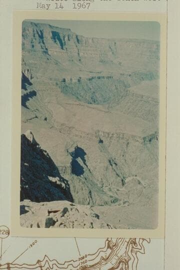 Route along the bench west of Diamond Creek from Diamond Peak