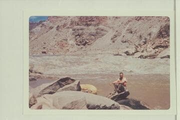 Mytton at foot of Rapid #23 in Cataract Canyon.  The rapid ks known as part of The Big Drop