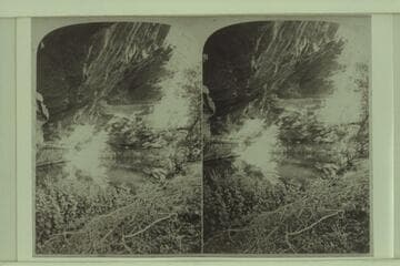 [print from a stereo] "Views on Kanab Creek"--Lake Canon Series- (Lake Canon is a lateral gorge).  Upper Pa'-Ro-Gunt (Dripping Cave Lake)