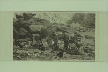 'After upset above Bass Rapids when Ernest was with them"--the upset by Ellsworth was 1911, Dec. 21, and [at] what may be Sapphire Rapid, Mile 101