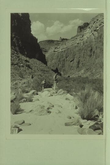 The gorge at Tapeats Creek;  Bestor Robinson an Edward Hudson