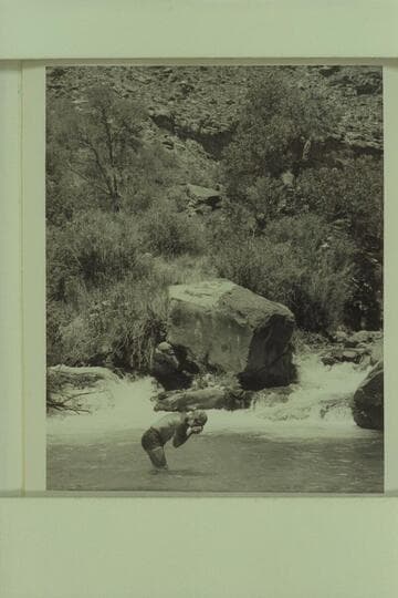The junction of Thunder River and Tapeats Creek.  Marston in the pool