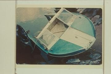 Hull without transom.  Salvage at head of Gneiss Canyon Rapid