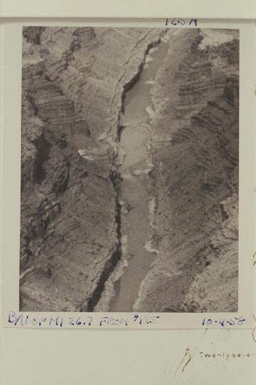 Upriver in Marble Canyon showing 27 Mile Rapid