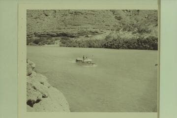 The "Esmeralda" in the lagoon at the mouth of the Little Colorado River