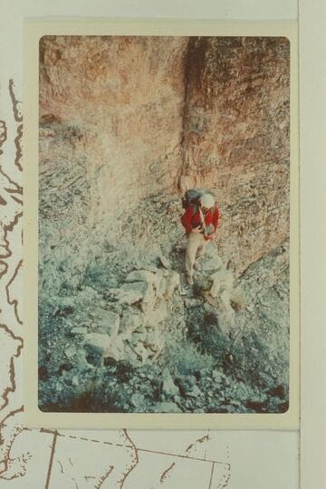 Man-made switchback about a half mile from Snyder Mine