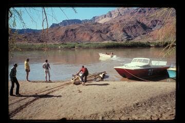 Pulling boats out at Lees Ferry