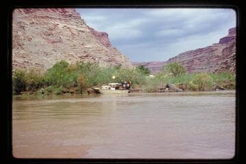 The "Bert Loper" by the crippled cruiser; The Slide