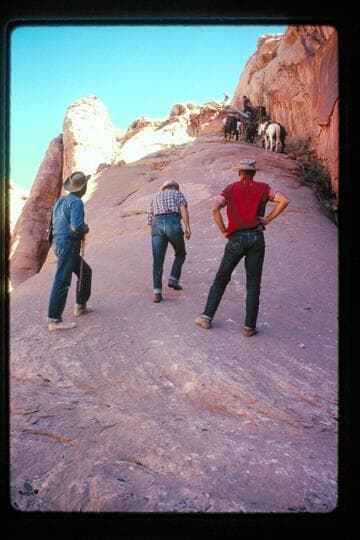 Up trail in joint near mouth of Nasja Creek