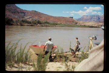 Launching 18' jet; Lees Ferry